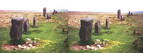 Staldon Bronze Age stone row, Devon in 3D