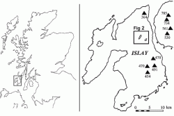 Location maps of Islay and Loch Finlaggan