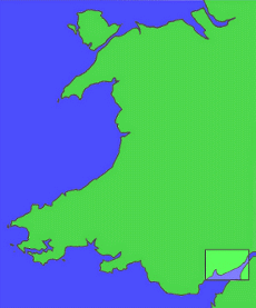 General location map of the Crick Barrow region within Wales