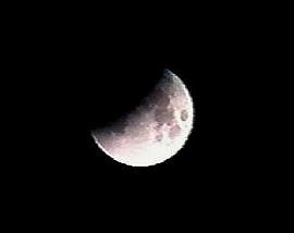 A lunar eclipse in progress on 21st January 2000