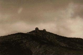 Radar domes on Black Mountain, Nevada (Official US Air Force Photo)
