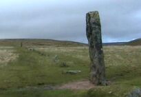 Drizzlecombe South stone row, Dartmoor, Devon (Video frame capture, April 2003)